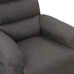 vidaXL Fauteuil inclinable électrique Gris foncé Tissu