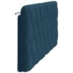 vidaXL Coussin de tête de lit bleu 180 cm velours