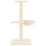 vidaXL Arbre à chat avec griffoirs en sisal crème 72 cm