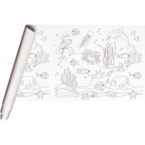 Rouleau fresque à peindre pré-dessiné 10 x 0 5 m 120 g thème l'océan