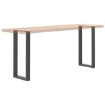 vidaXL Pieds de table console en U  2 pièces  anthracite  28 x (72-73) cm  acier