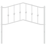 vidaXL Tête de lit métal blanc 100 cm