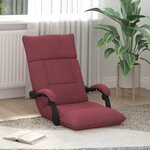 vidaXL Fauteuil de sol ajustable Bordeaux Tissu