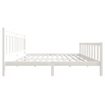 vidaXL Cadre de lit Blanc Bois massif 200x200 cm