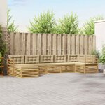 vidaXL Ensemble de canapés d'extérieur 7 pc Blanc et Beige