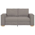 vidaXL Canapé 2 places Taupe 120 cm Tissu