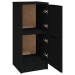 vidaXL Buffets 2 Pièces noir 30x30x70 cm bois d'ingénierie