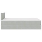 vidaXL Cadre de lit ottoman et matelas gris clair 120x200 cm velours