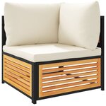 vidaXL Salon de jardin avec coussins 7 Pièces bois massif d'acacia