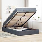 vidaXL Cadre de lit ottoman et matelas gris foncé 120x200 cm velours