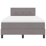 vidaXL Lit à ressorts avec matelas Taupe 120 x 190 cm tissu