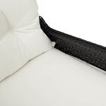 vidaXL Fauteuil inclinable avec coussin Noir 56 x 66 x 95 cm polyrotin