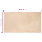 vidaXL Tapis en Fourrure Synthétique de Lapin Beige 80 x 150 cm