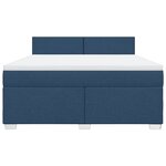 vidaXL Sommier à lattes de lit avec matelas Bleu 180x200 cm Tissu