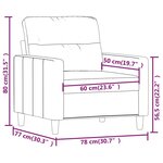 vidaXL Fauteuil Jaune clair 60 cm Tissu