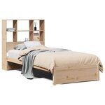 vidaXL Lit bibliothèque sans matelas 100x200 cm bois massif de pin