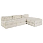 vidaXL Canapé modulaire 4 Pièces Crème 70 x 70 x 56 cm tissu