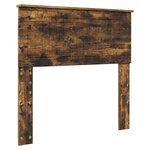 vidaXL Lit de Rangement Chêne fumé 90 x 190 cm Bois d'ingénierie