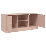 vidaXL Meuble TV rose 99x39x44 cm acier