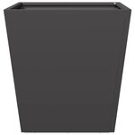 vidaXL Jardinières 2 Pièces noir 40x40x40 cm acier