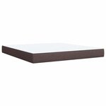 vidaXL Sommier à lattes de lit avec matelas Marron foncé 180x200 cm