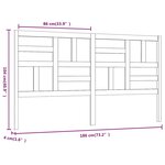 vidaXL Tête de lit Blanc 186x4x104 cm Bois massif de pin