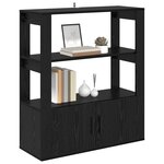 vidaXL Buffet Chêne noir 30 x 80 x 90 cm Bois d'ingénierie