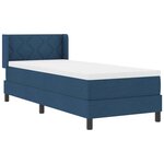 vidaXL Lit à ressorts avec tête de lit Bleu 200 x 80 cm tissu