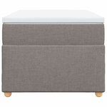 vidaXL Sommier à lattes de lit avec matelas Taupe 100x200 cm Tissu