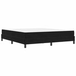 vidaXL Lit à ressorts avec matelas Noir 180 x 200 cm tissu