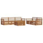 vidaXL Ensemble de canapés d'extérieur 6 pc Naturel