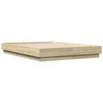 vidaXL Cadre de lit chêne sonoma 140x190 cm bois d'ingénierie