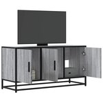 vidaXL Meuble TV sonoma gris 100x35x50 cm bois d'ingénierie et métal