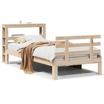 vidaXL Cadre de lit avec tête de lit sans matelas 90x200 cm