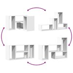 vidaXL Meubles TV 2 Pièces blanc 75x30x50 cm bois d'ingénierie