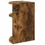 vidaXL Table d'appoint Chêne fumé 39 7 x 39 7 x 60 cm