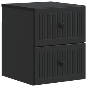 vidaXL Cabinet de chevet mural Noir 33 x 34 5 x 40 cm