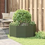vidaXL Jardinière Vert olive 120 x 120 x 50 cm Acier
