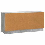 vidaXL Meuble TV Gris béton 102 x 34 5 x 47 cm Bois d'ingénierie