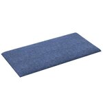 vidaXL Panneaux muraux 12 Pièces Bleu 30x15 cm Tissu 0 54 m²