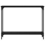 vidaXL Table console Chêne noir 100 x 22 5 x 75 cm Bois d'ingénierie