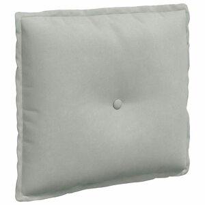 vidaXL Coussin de Dos Gris clair 50 x 45 cm Tissu en velours côtelé