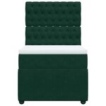 vidaXL Sommier à lattes de lit avec matelas Vert foncé 100x200 cm