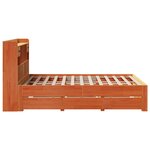 vidaXL Lit bibliothèque sans matelas cire marron 140x190 cm pin massif