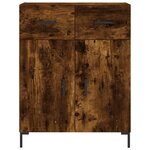 vidaXL Buffet haut Chêne fumé 69 5x34x180 cm Bois d'ingénierie