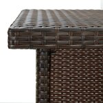 vidaXL Table d'angle de bar Marron 100x50x105 cm Résine tressée
