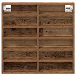 vidaXL Cabinet d'Affichage avec étagère Bois Ancien 60 x 8.5 x 58 cm