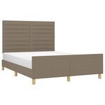 vidaXL Cadre de lit sans matelas taupe 140x200 cm tissu