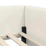 vidaXL Cadre de lit d'angle avec tête de lit Crème 100 cm x 200 cm