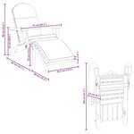 vidaXL Chaise de jardin Adirondack et repose-pieds bois massif acacia